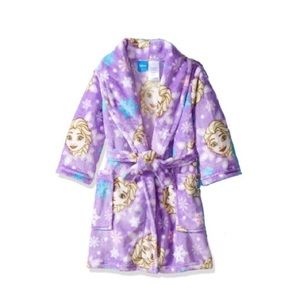 Disney Girls 7/8 Purple Elsa Plush Robe